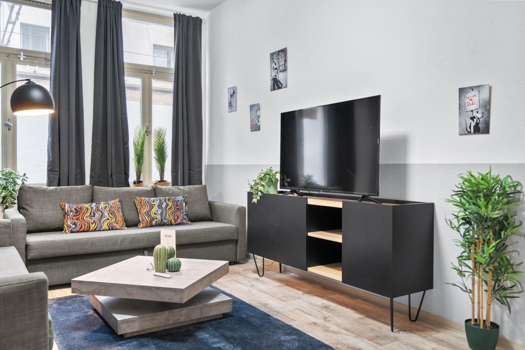 Tolles Design, Hochwertig, Vollausstattung, 3 Zimmer, Grosses Bad & Gaeste-Wc, Grosse Kueche, 3 X Smart Tv, 11 Min Zum Hbf Ντούισμπουργκ Εξωτερικό φωτογραφία